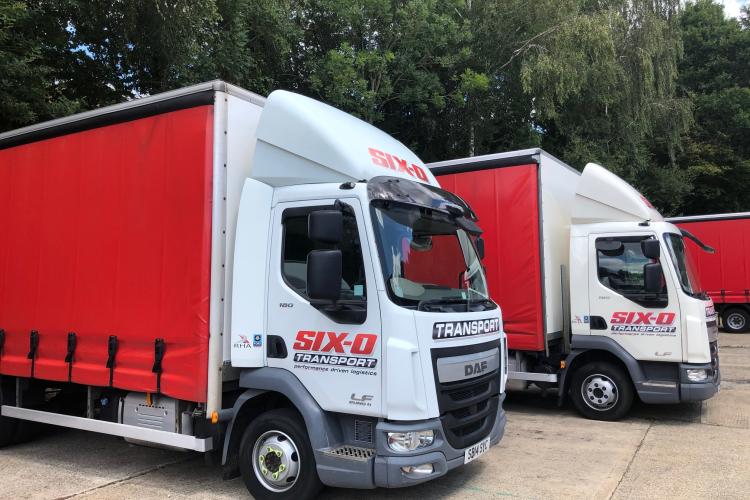 Three of our Sidecurtain lorries in our yard