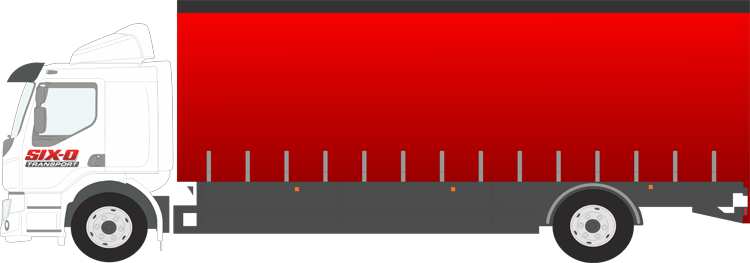 Diagram of our 18t Curtainside lorry